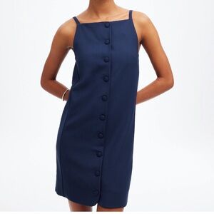 Madewell High-Neck Sleeveless Vest Mini Dress in Deep Indigo Size 2 NWT